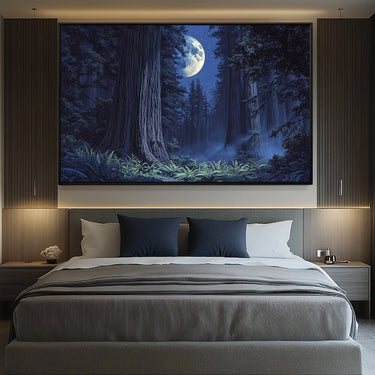 Night Sky Painting with Moon